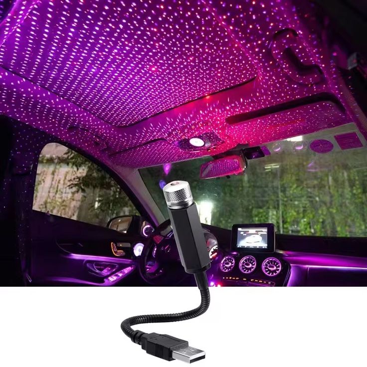 Romantic LED Car Roof Star Night Light Projector Atmosphere Galaxy